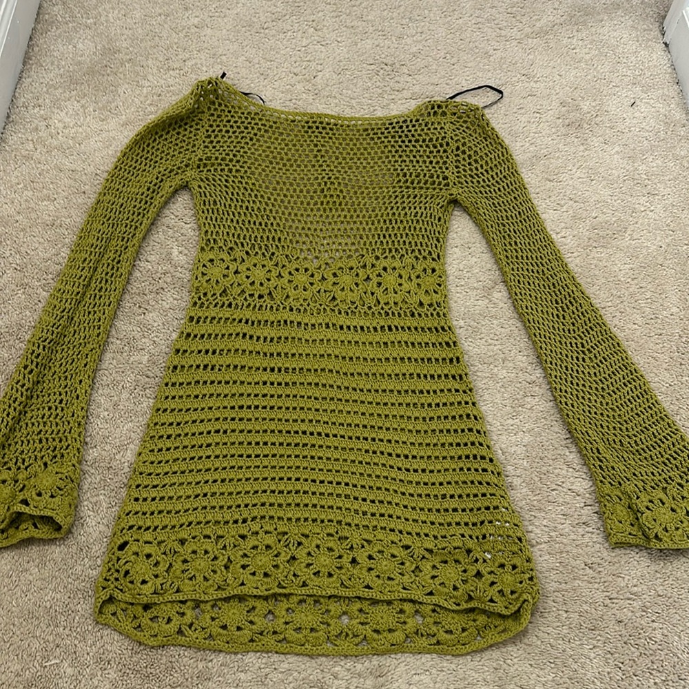 Crochet cover up shirt